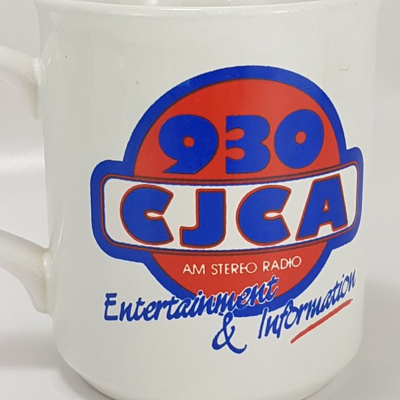 Vintage 930 CJCA Radio Mug Teacup Edmonton Alberta Broadcaster Collectible Retro - Picture 8 of 16